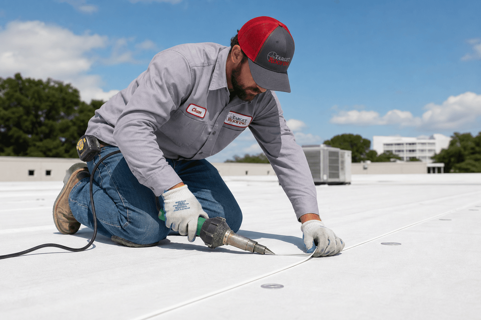 Target Roofing crew installing tile roofing on a Southwest Florida home